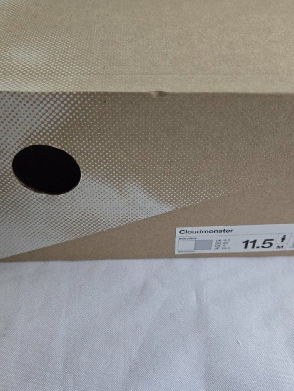 On Cloudmonster Mens Running Shoe Sneakers - White Glacier - Mens 11.5 M NEW - Picture 6 of 6